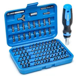 Neiko 10082A Security Bit Set and Ratcheting Screwdriver (101-Piece)