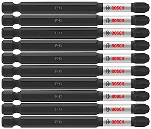 Bosch ITPH335B 10-Pack 3-1/2 In. Phillips #3 Impact Tough Screwdriving