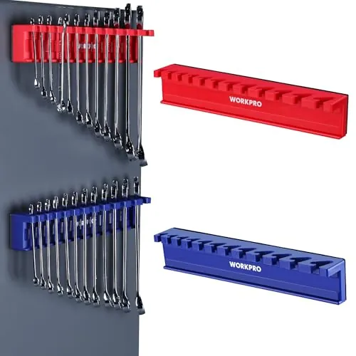 WorkPro 2-Piece Magnetic Wrench Organizer