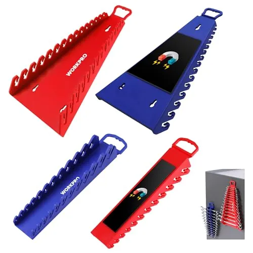 WorkPro 4-Pack Magnetic Wrench Organizer